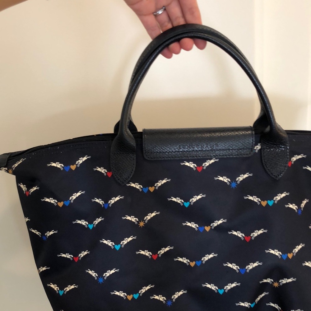 Longchamp Le Pliage blue multicolor print - Picture 5 of 9